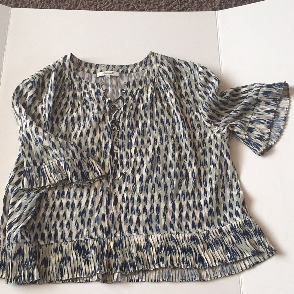 Madewell 3/4 sleeve blouse. Size large